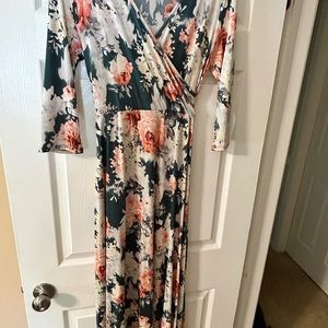 Pinkblush floral maternity maxi dress